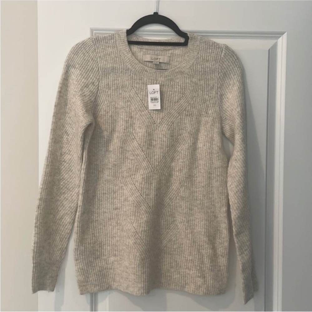 LOFT Women's Beige Knit Sweater
